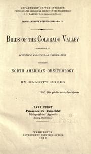 Tapa de Birds of the Colorado valley ... scientific and popular information concerning North American ornithology