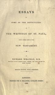 Tapa de Essays on some of the difficulties in the writings of the Apostle Paul and other parts of the New Testament