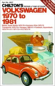 Tapa de Chilton's repair & tune-up guide, Volkswagen 1970 to 1981