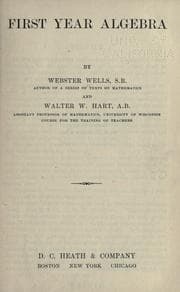 Tapa de First year algebra