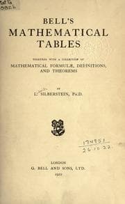 Tapa de Bell's mathematical tables