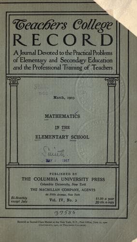 Tapa de Mathematics in the elementary school