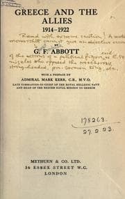 Tapa de Greece and the allies, 1914-1922