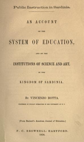 Tapa de Public instruction in Sardinia