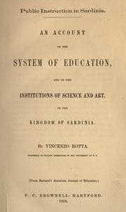 Tapa de Public instruction in Sardinia