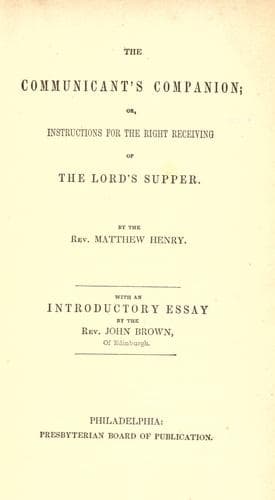 Tapa de The communicant's companion