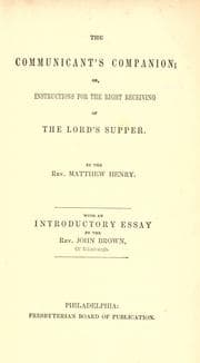 Tapa de The communicant's companion
