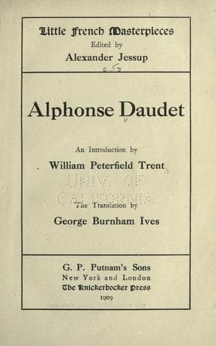 Tapa de Alphonse Daudet's short stories
