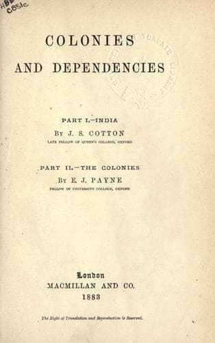 Tapa de Colonies and dependencies