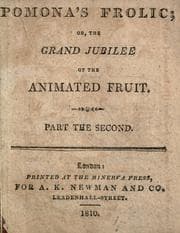 Tapa de Pomona's frolic, or, The grand jubilee of the animated fruit