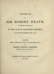 Tapa de Speech of Sir Robert Heath, attorney-general