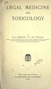 Tapa de Legal medicine and toxicology