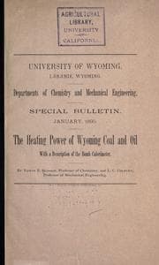 Tapa de The heating power of Wyoming coal and oil