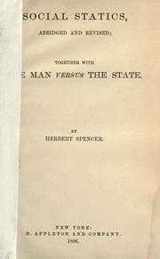 Tapa de Social statics, abridged and revised