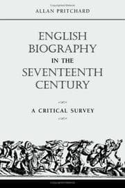 Tapa de English Biography in the Seventeenth Century