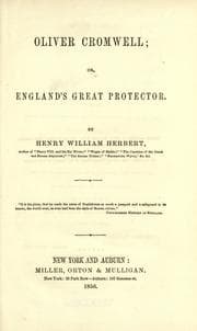 Tapa de Oliver Cromwell; or, England's great Protector