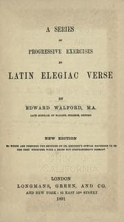 Tapa de A series of progressive exercises in Latin elegiac verse