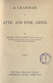 Tapa de A grammar of Attic and Ionic Greek
