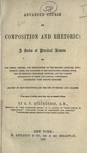 Tapa de Advanced course of composition and rhetoric