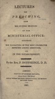 Tapa de Lectures on preaching and the several branches of the ministerial office
