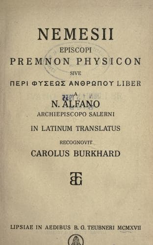 Tapa de Nemesii episcopi Premnon physicon