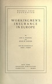 Tapa de Workingmen's insurance in Europe