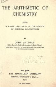 Tapa de The arithmetic of chemistry