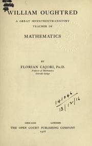 Tapa de William Oughtred, a great seventeenth-century teacher of mathematics