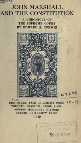 Tapa de John Marshall and the Constitution