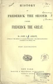 Tapa de History of Frederick the Second, called Frederick the Great