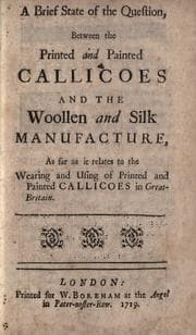 Tapa de A brief state of the question between the printed and painted callicoes