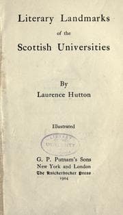 Tapa de Literary landmarks of the Scottish universities
