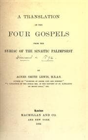 Tapa de A translation of the four Gospels, from the Syriac of the Sinaitic palimpsest