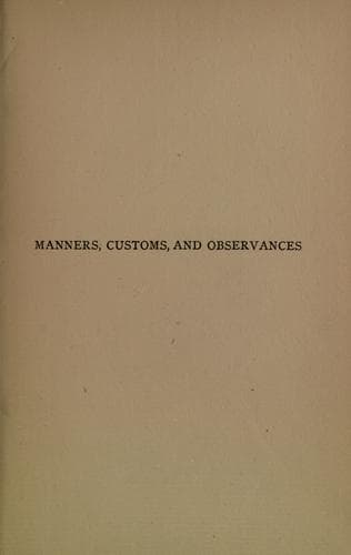 Tapa de Manners, customs, and observances