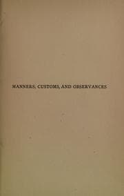 Tapa de Manners, customs, and observances