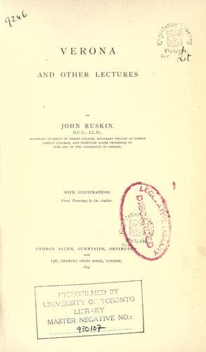 Tapa de Verona And Other Lectures