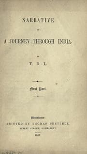 Tapa de Narrative of a journey through India