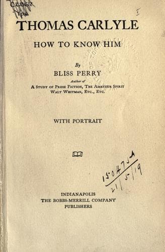 Tapa de Thomas Carlyle