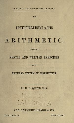 Tapa de An intermediate arithmetic
