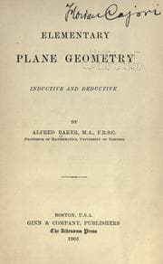 Tapa de Elementary plane geometry
