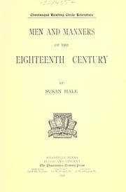 Tapa de Men and manners of the eighteenth century