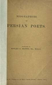 Tapa de Bio graphies of Persian Poets