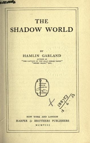 Tapa de The shadow world.