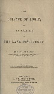 Tapa de The science of logic; or, An analysis of the laws of thought
