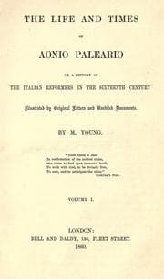 Tapa de The life and times of Aonio Paleario