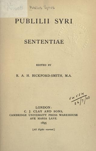 Tapa de Sententiae