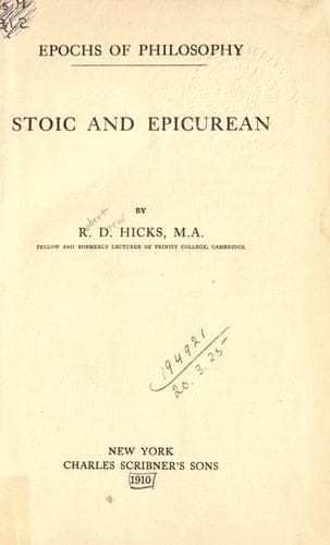 Tapa de Stoic and epicurean