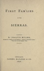 Tapa de First fam'lies of the Sierras