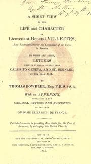 Tapa de A short view of the life and character of Lieutenant-General Villettes