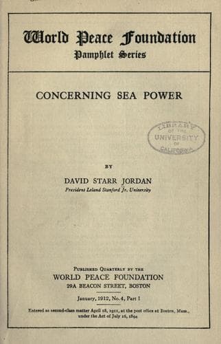 Tapa de Concerning sea power